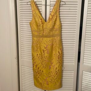 Maeve Anthropologie Gardenia Yellow Collum Dress Womens Size 2 NWOT